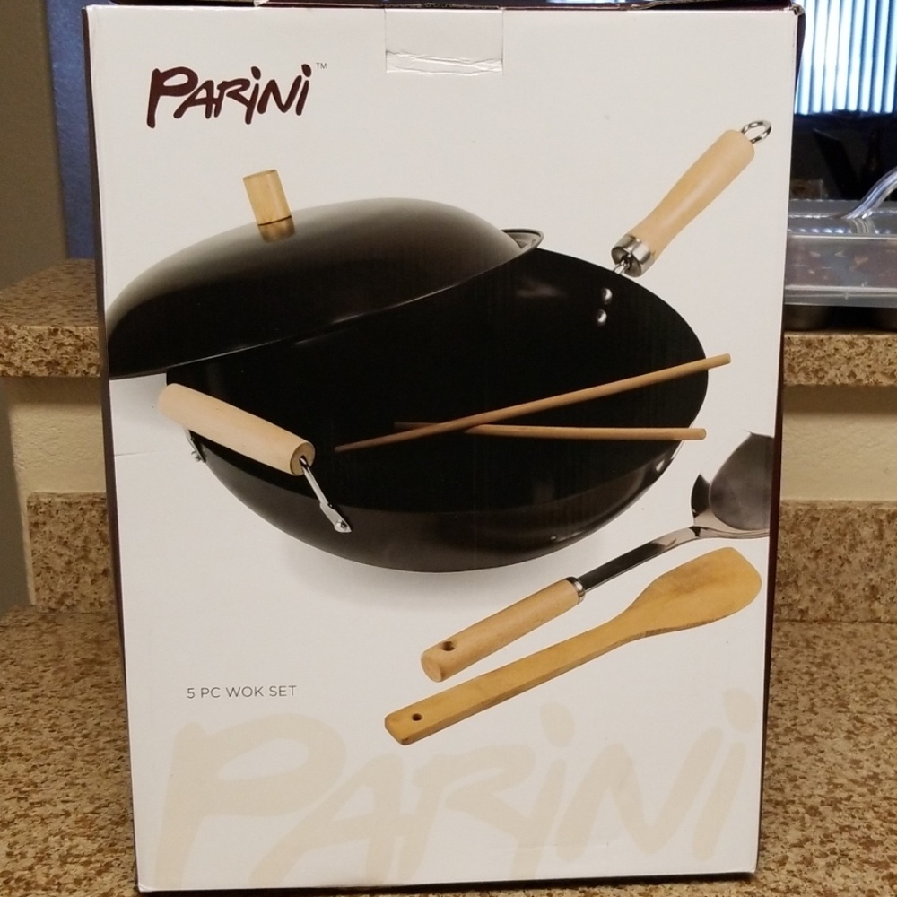 Parini 5-Piece Asian Wok Pan Set